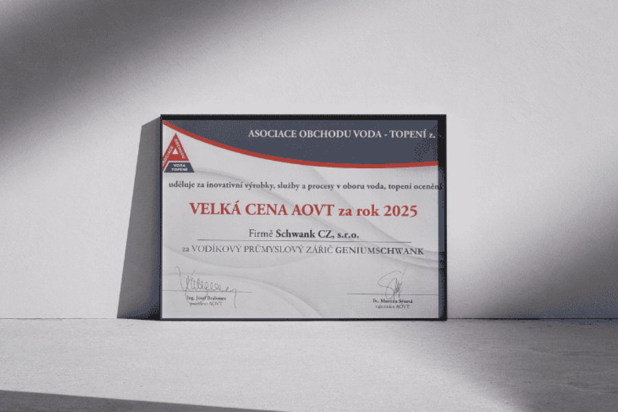 Schwank získal Velkou cenu AOVT za první 100% vodíkový průmyslový zářič
